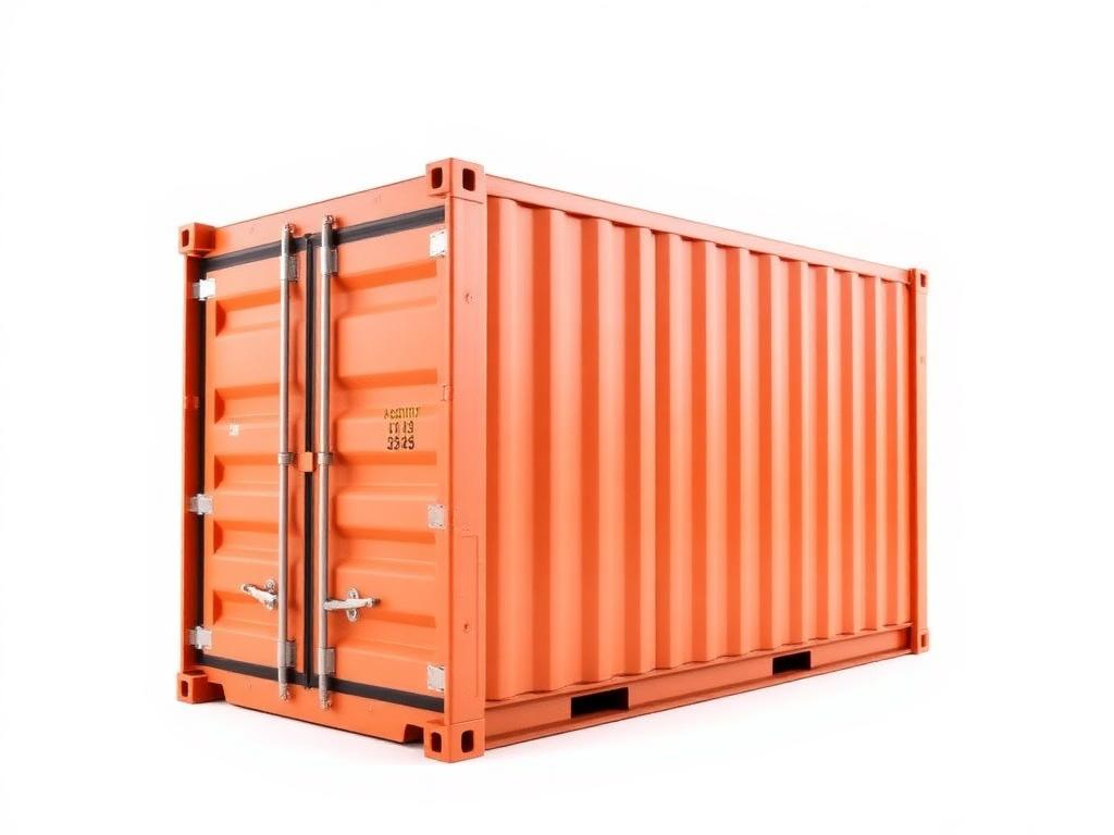 Orange 20ft high cube shipping container for sale in Nashville, TN